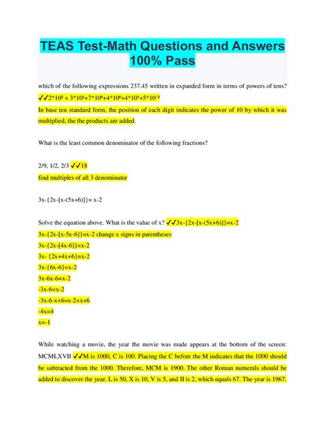 is the teas test harder than the sat|teas 7 math questions.